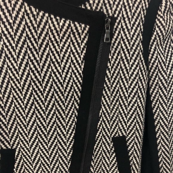 Ann Taylor herringbone Moto jacket, like new (2) - Picture 5 of 5